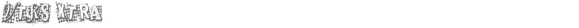 Sample characters VTKS Xtra Font